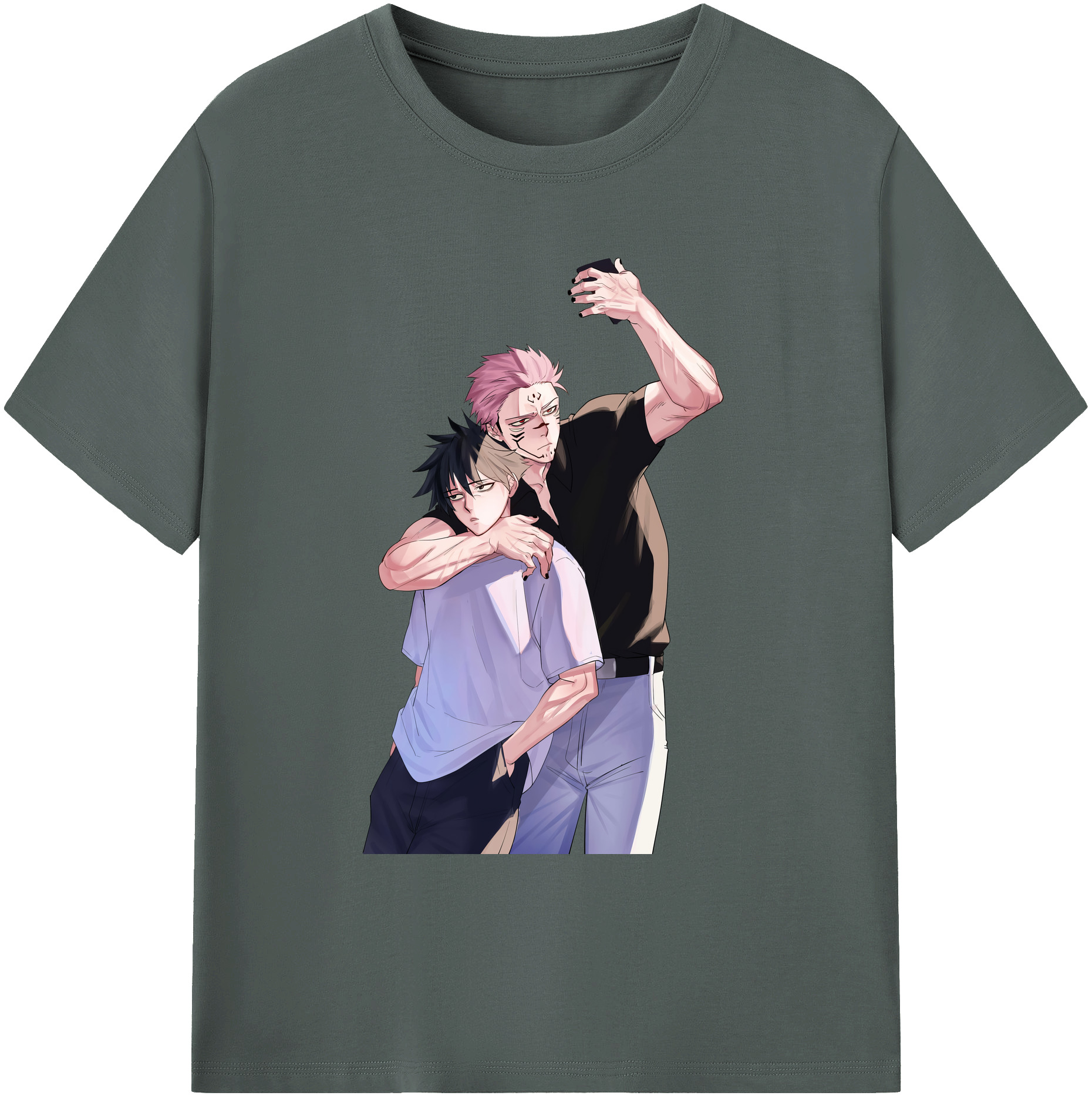 （画像用） 呪術廻戦 Jujutsu Kaisen 綿100％ メンズ半袖Tシャツ｜肌触りやわらか＆通気性